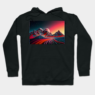 Abstract Mountain Landscape Hoodie